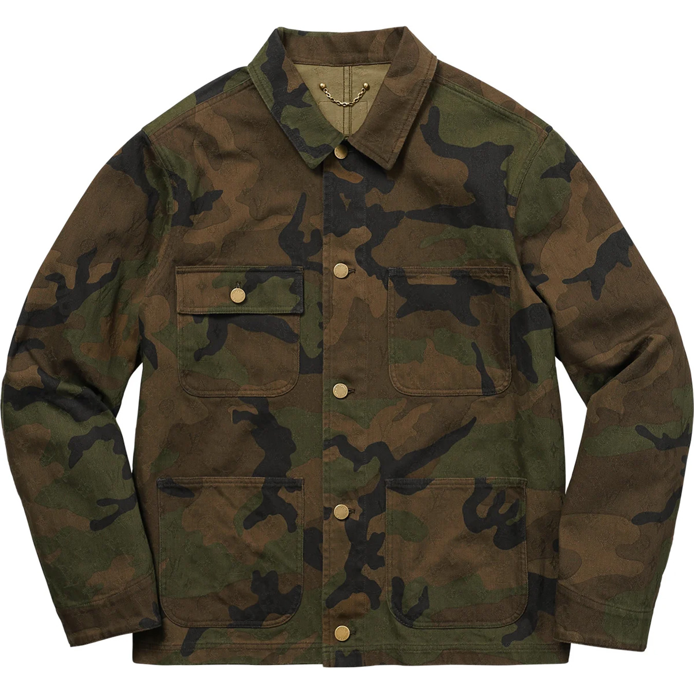 Louis Vuitton/Supreme Jacquard Denim Chore Coat view 3